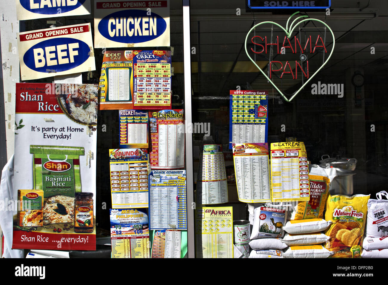 Multi-cultural market and grocery store. Devon Avenue Chicago Illinois  Stock Photo - Alamy