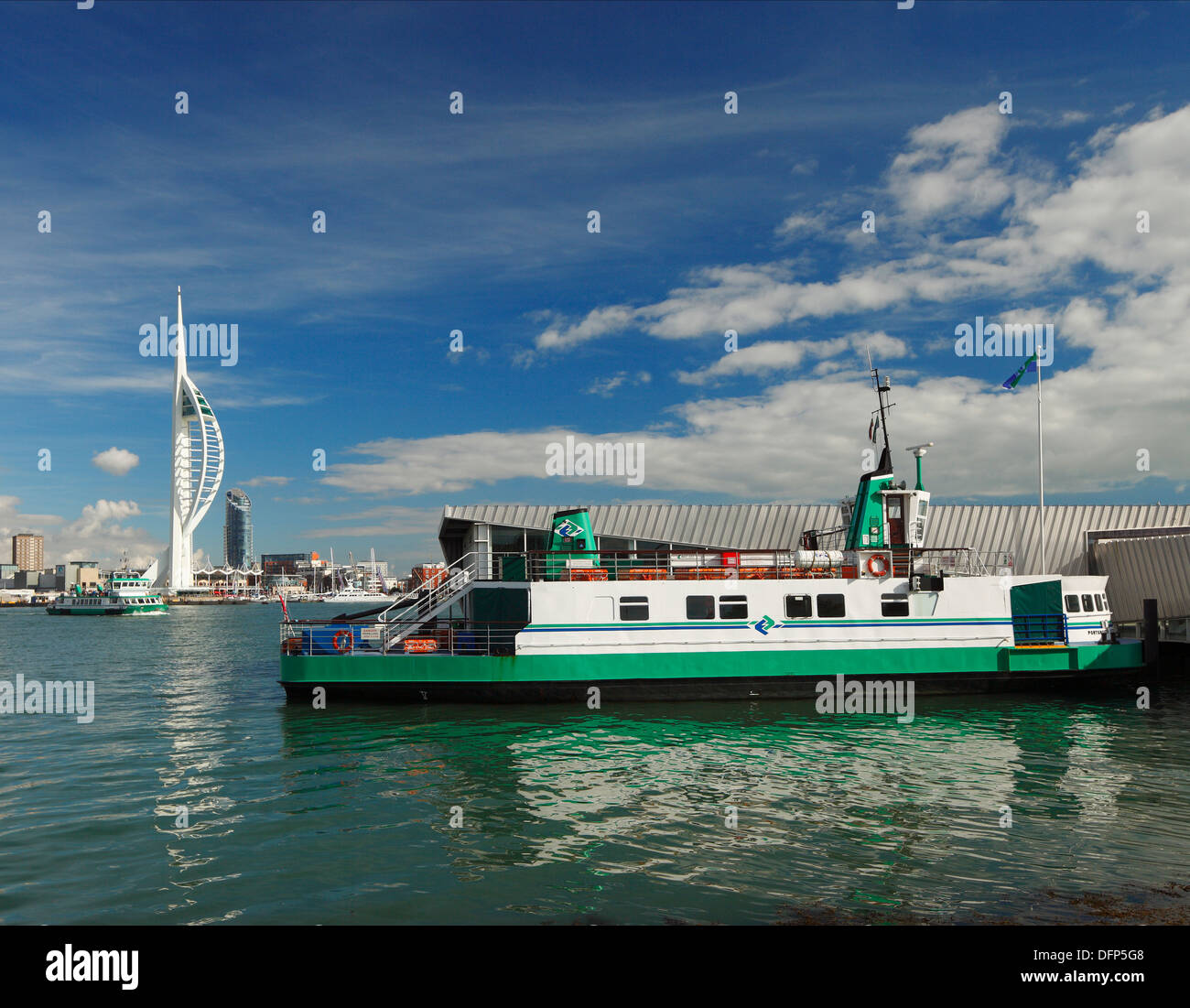 The Gosport to Portsmouth ferry terminal. Stock Photo