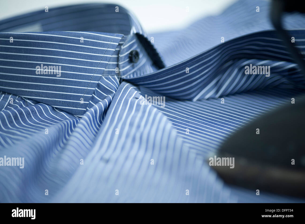 Close-up of a button down shirt Stock Photo
