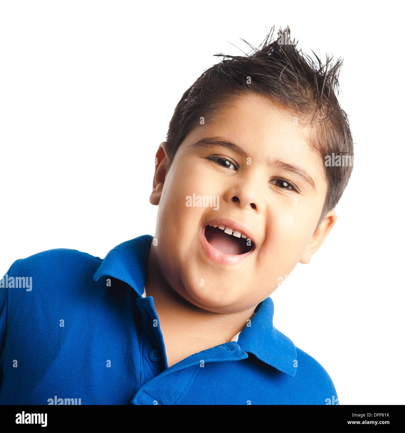 Portrait of a boy laughing Stock Photo