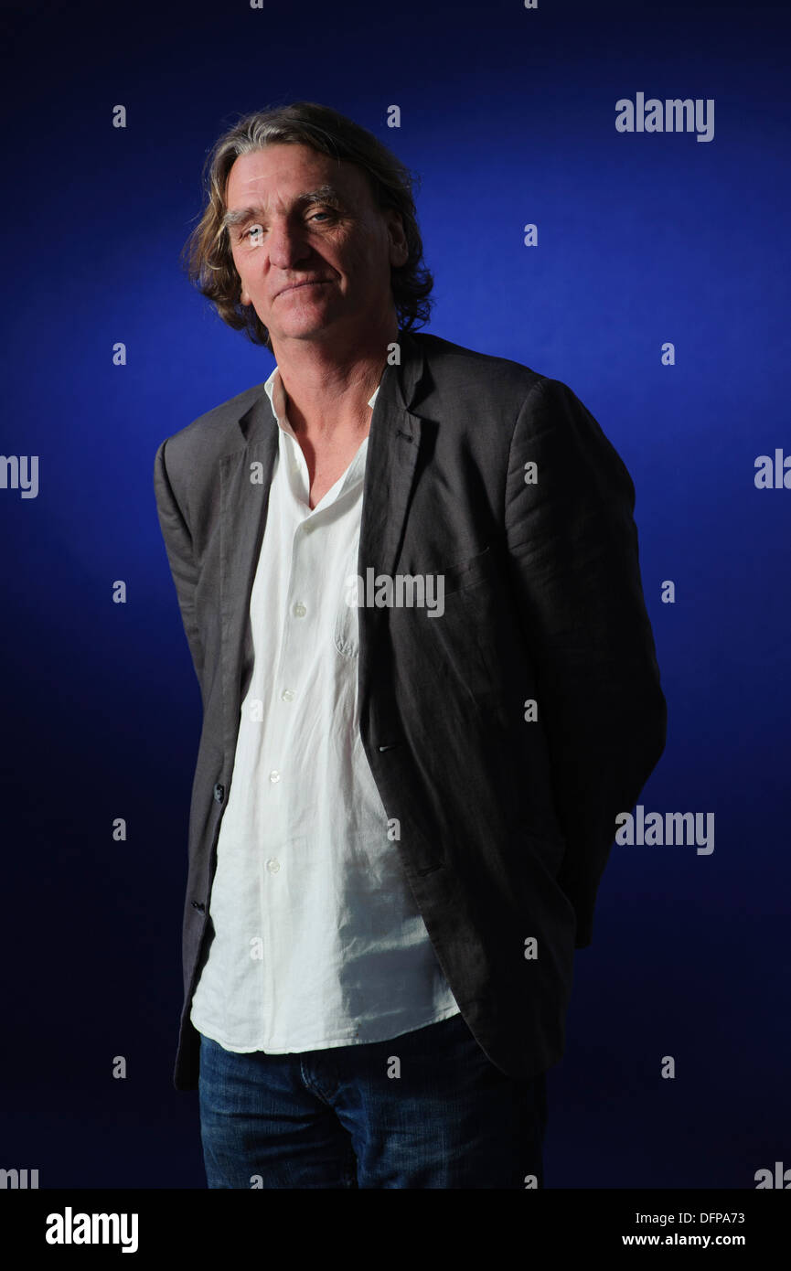 Melvin Burgess, British author of children's fiction, attending at the Edinburgh International Book Festival 2013. Stock Photo