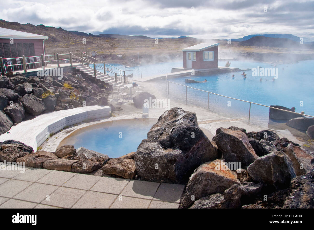 Jardbodin nature bath Geothermal Area Iceland Stock Photo - Alamy