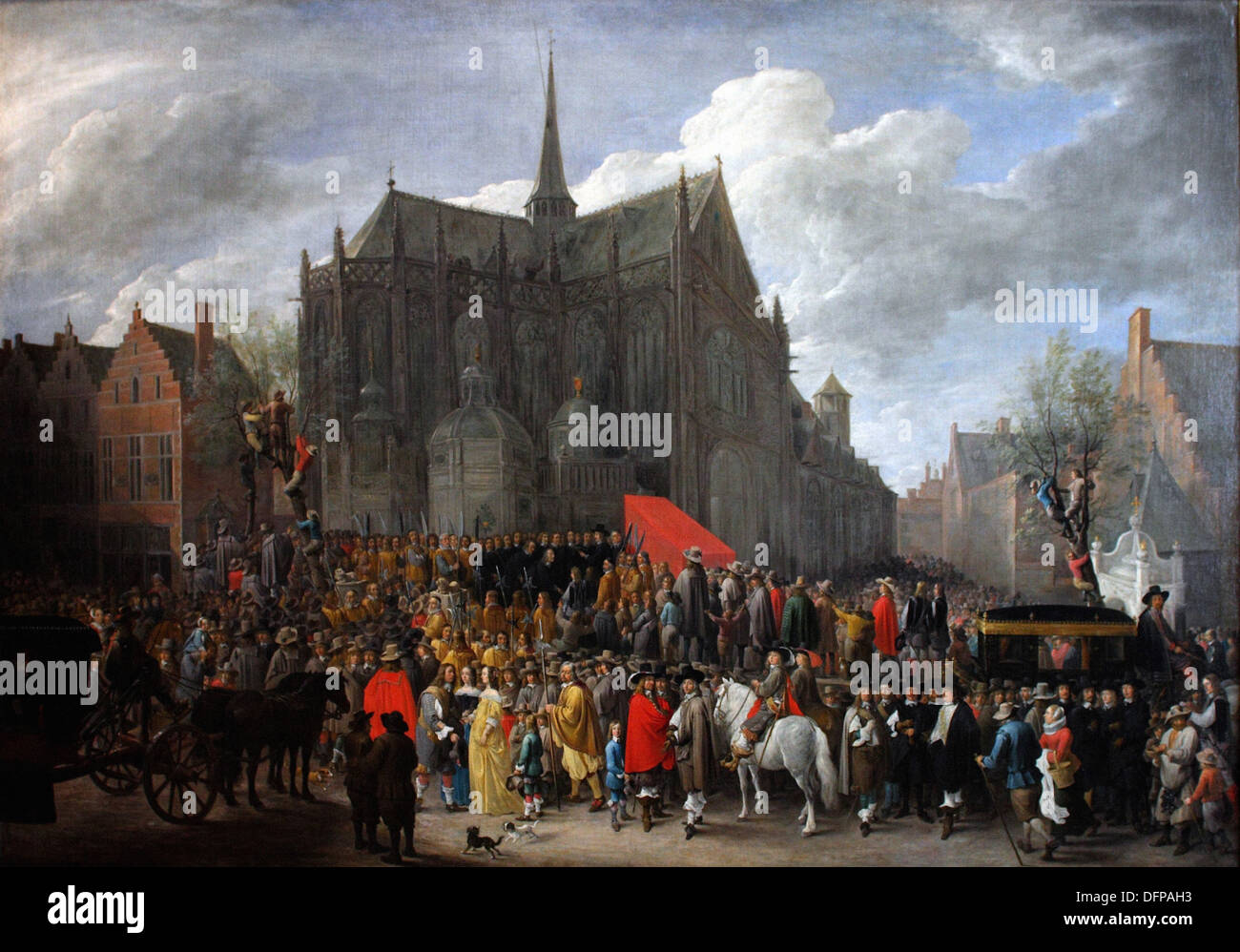David TENIERS - Popinjay Shooting in Brusseles - 1652 - Kunsthistoriches Museum - Vienna Stock Photo
