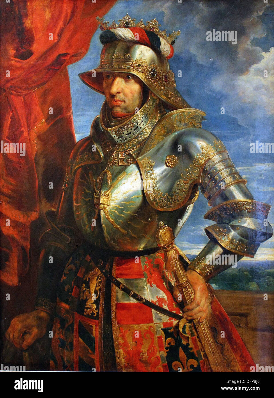 Peter Paul RUBENS - Emperor Maxmilian I - 1618 - Kunsthistoriches Museum - Vienna Stock Photo