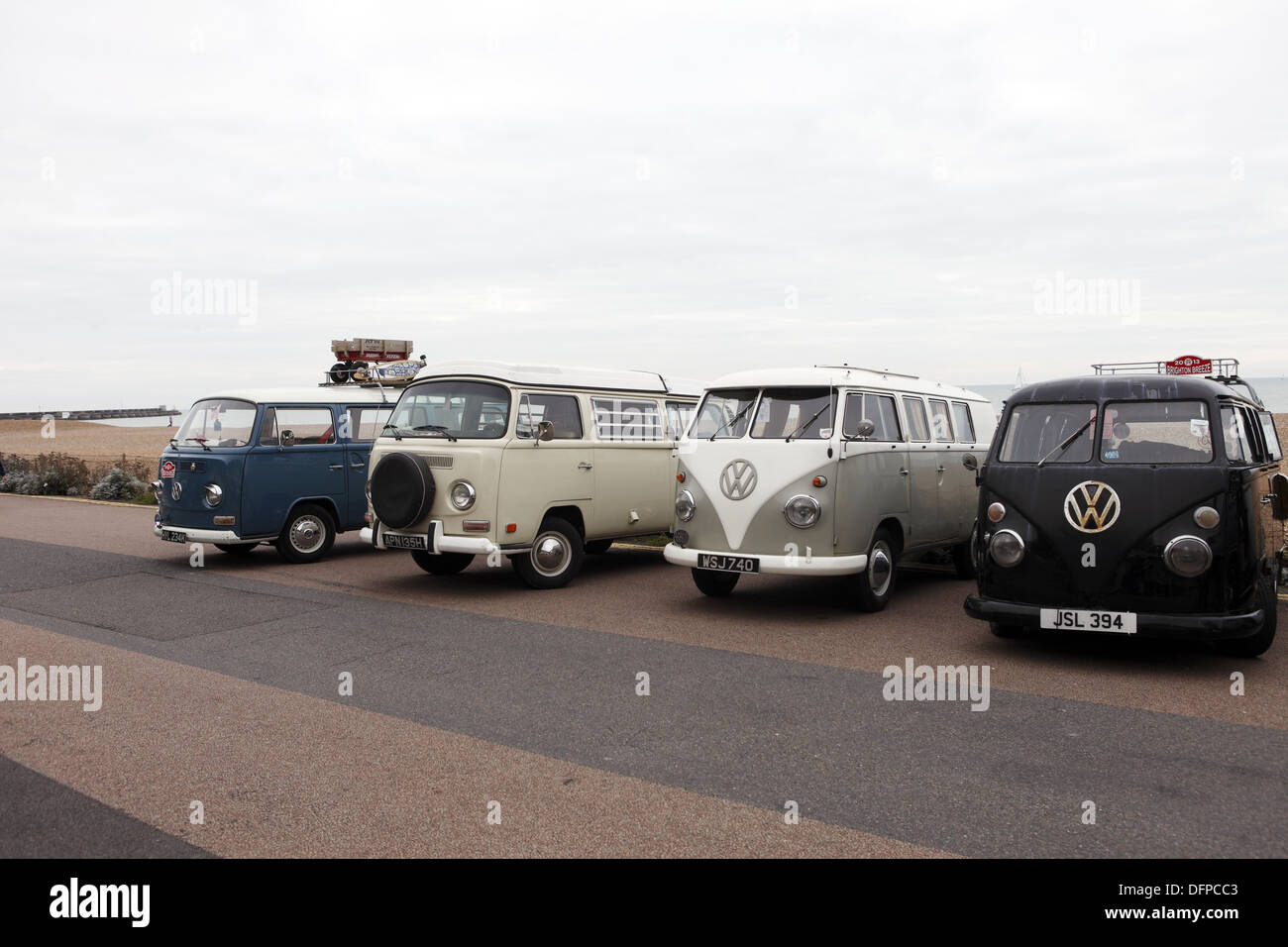 The annual 'Brighton Breeze' VW camper van rally for enthusiasts takes  place from Hook Road Arena, nr Epsom to Brighton, England Stock Photo -  Alamy