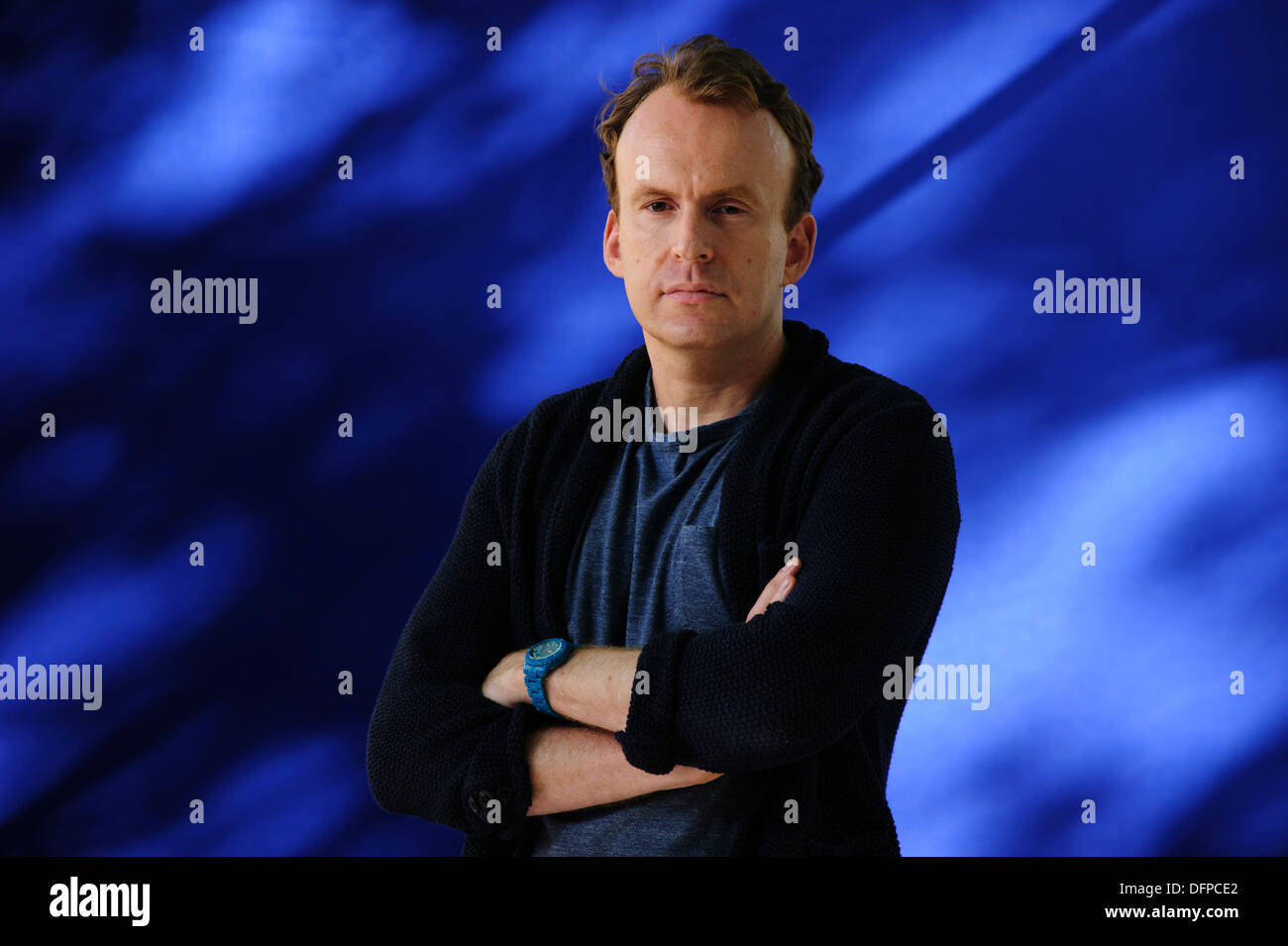 Matt Haig, British novelist and journalist, attending the Edinburgh International Book Festival, Sunday 18th August 2013. Stock Photo
