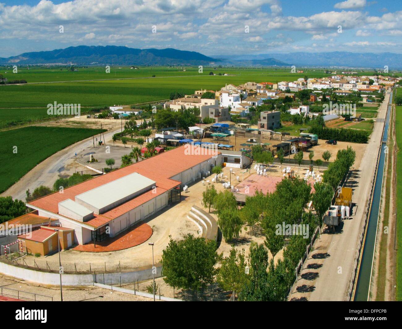 Aerial photography of the Ebro delta Stock Photo Alamy