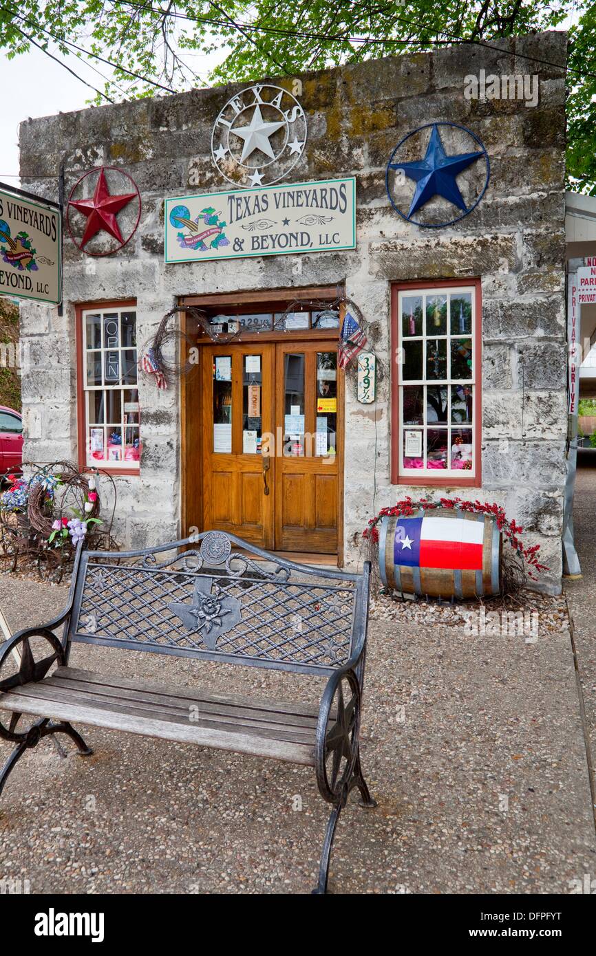 Main street shops in Fredericksburg, Texas, USA Stock Photo Alamy