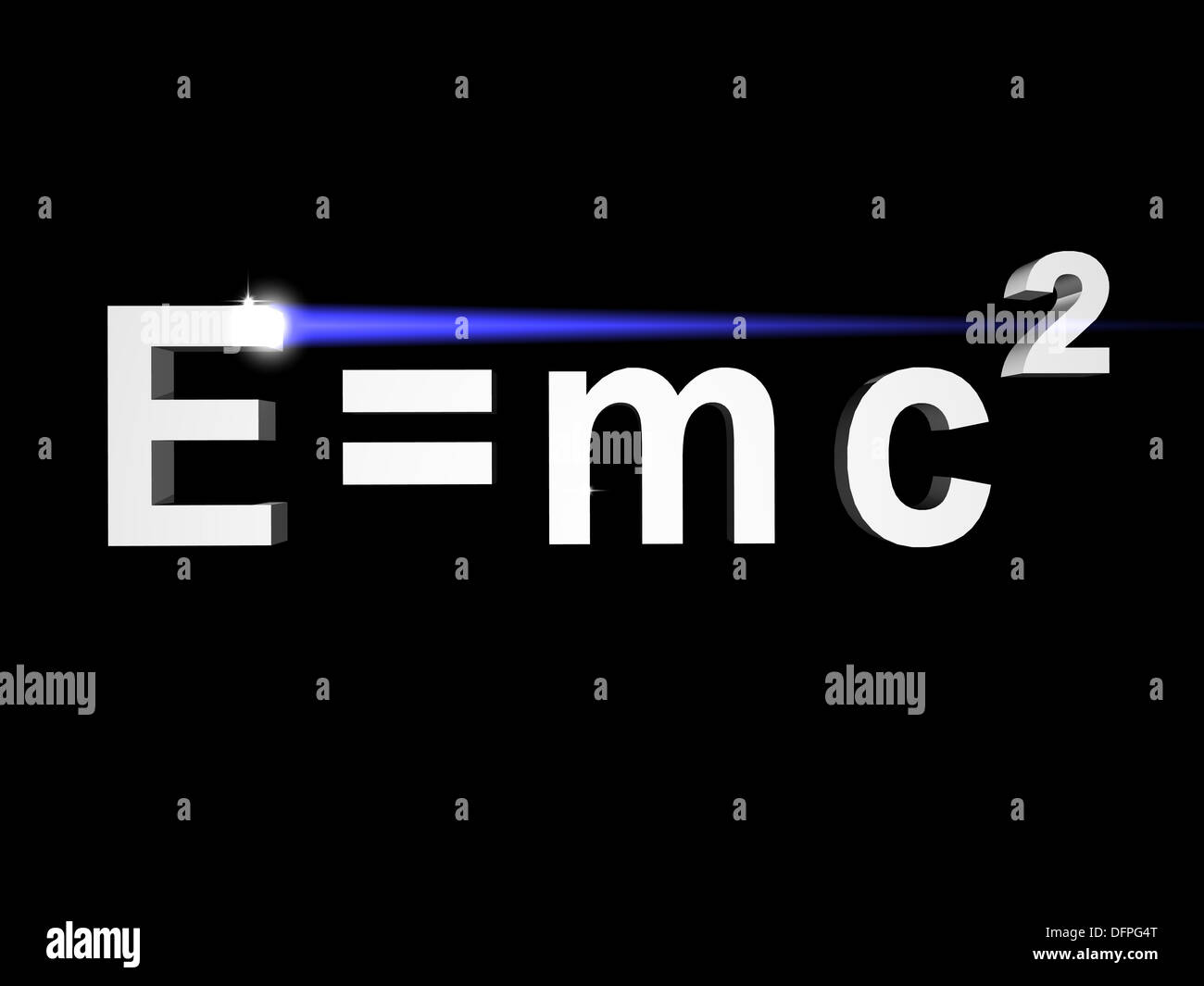 famous formula of mastermind Einstein Stock Photo
