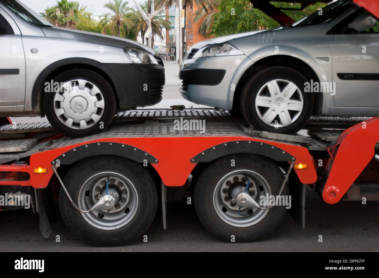 Car Transport Truck Stock Photo Alamy