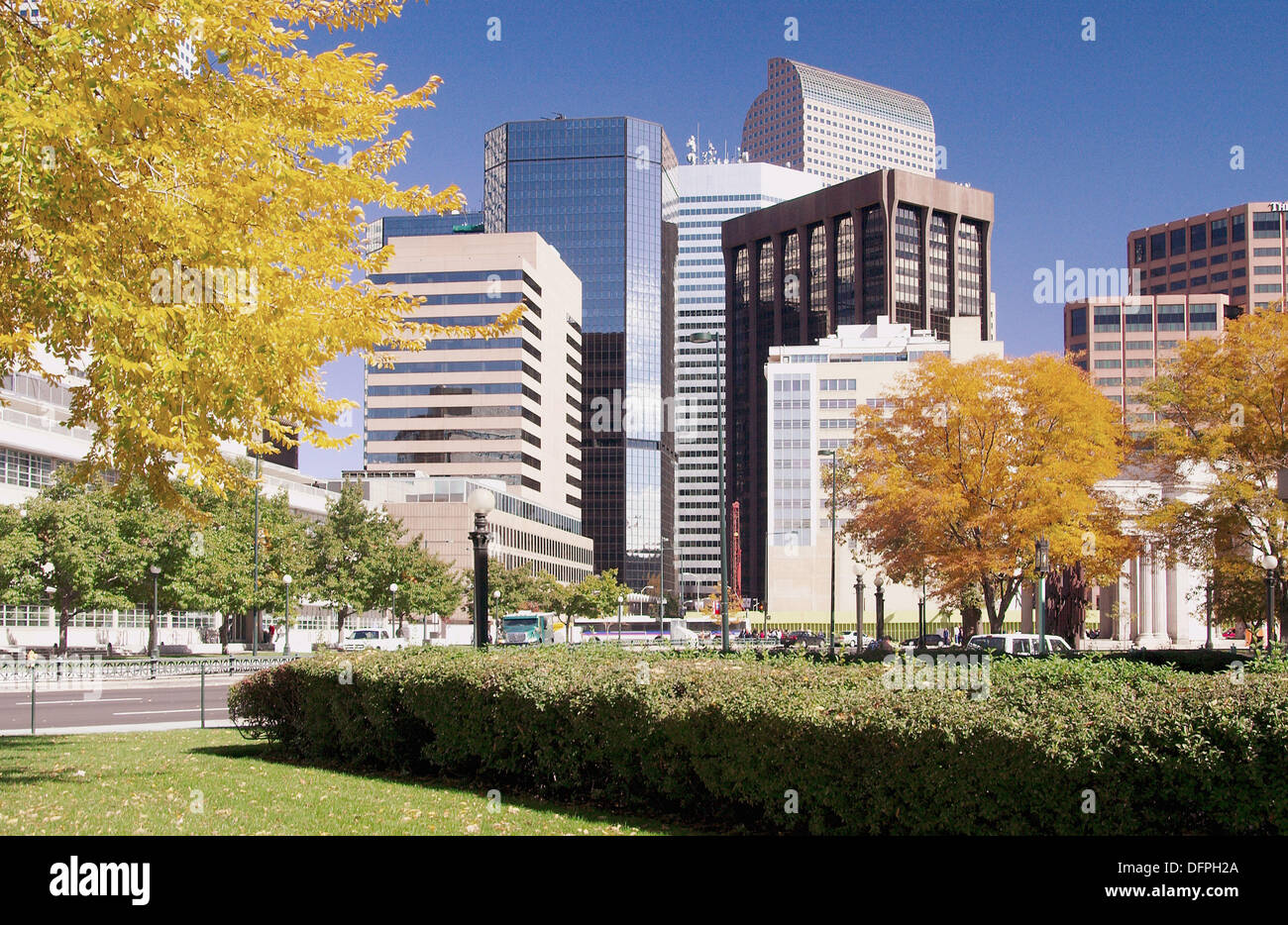 Downtown office buildings in Denver Colorado, USA Stock Photo Alamy