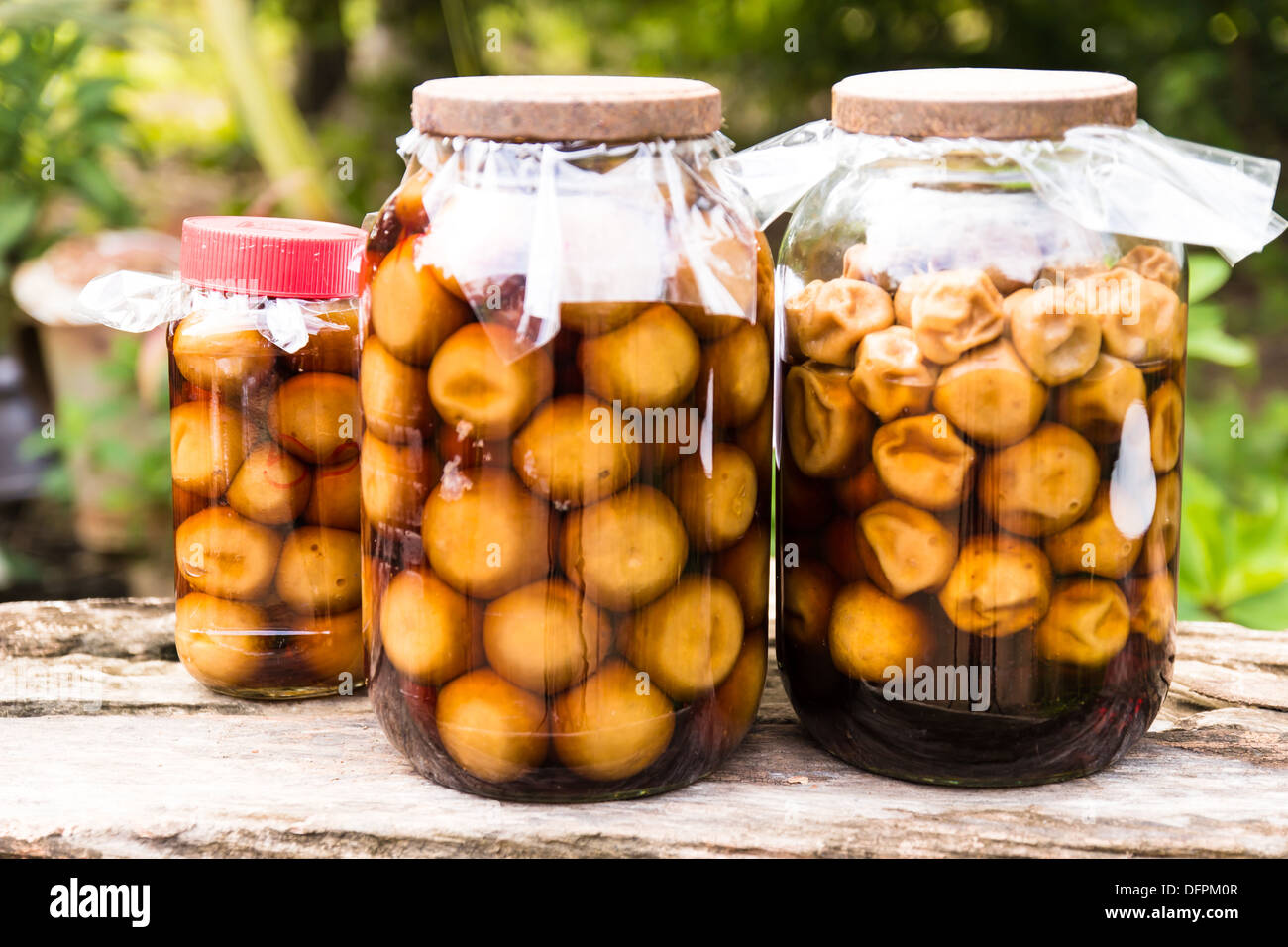 Pickled lemon in a glass jar Stock Photo Alamy