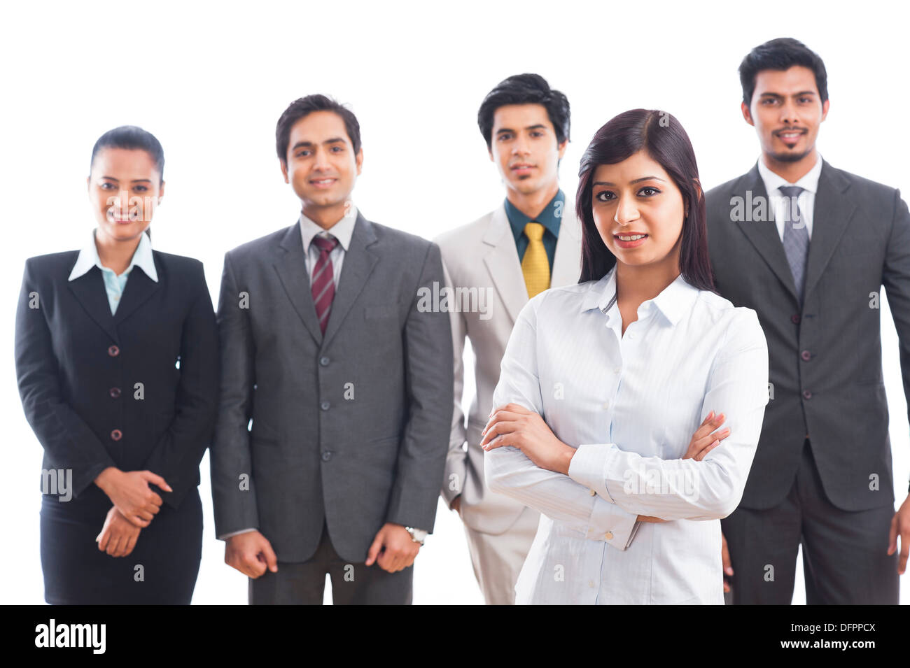 Portrait of business executives smiling Stock Photo - Alamy