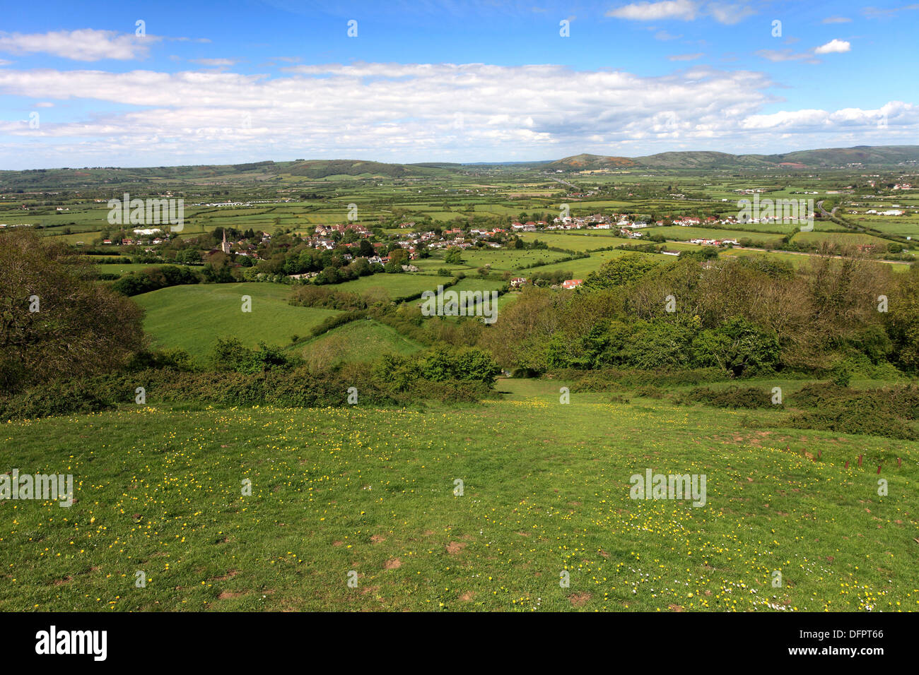 The village of East Brent, Somerset Levels, Somerset County, England