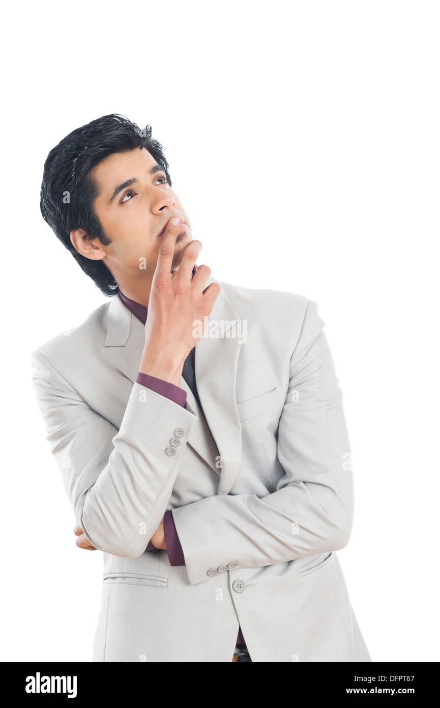 Businessman close up thinking hi-res stock photography and images - Alamy