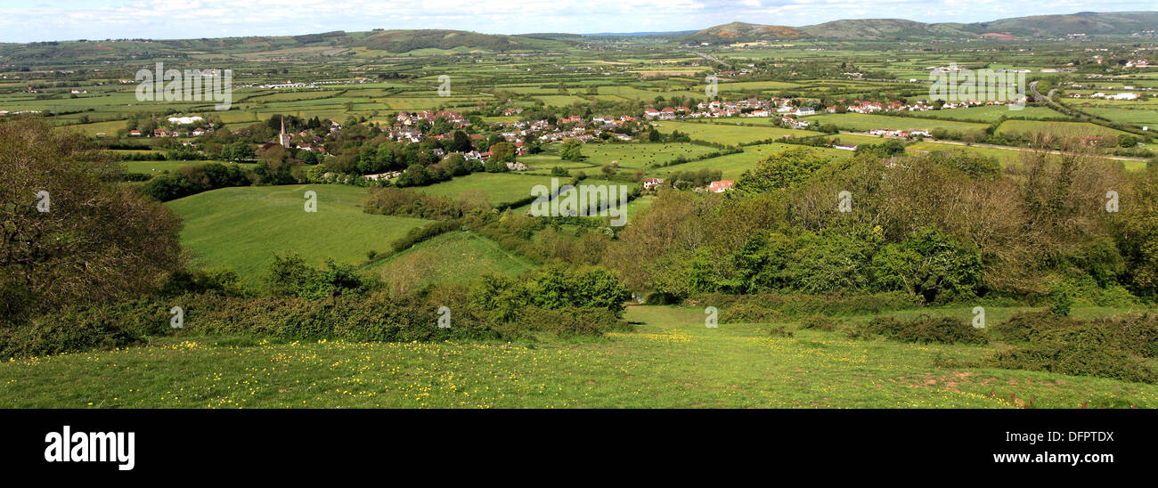 The village of East Brent, Somerset Levels, Somerset County, England