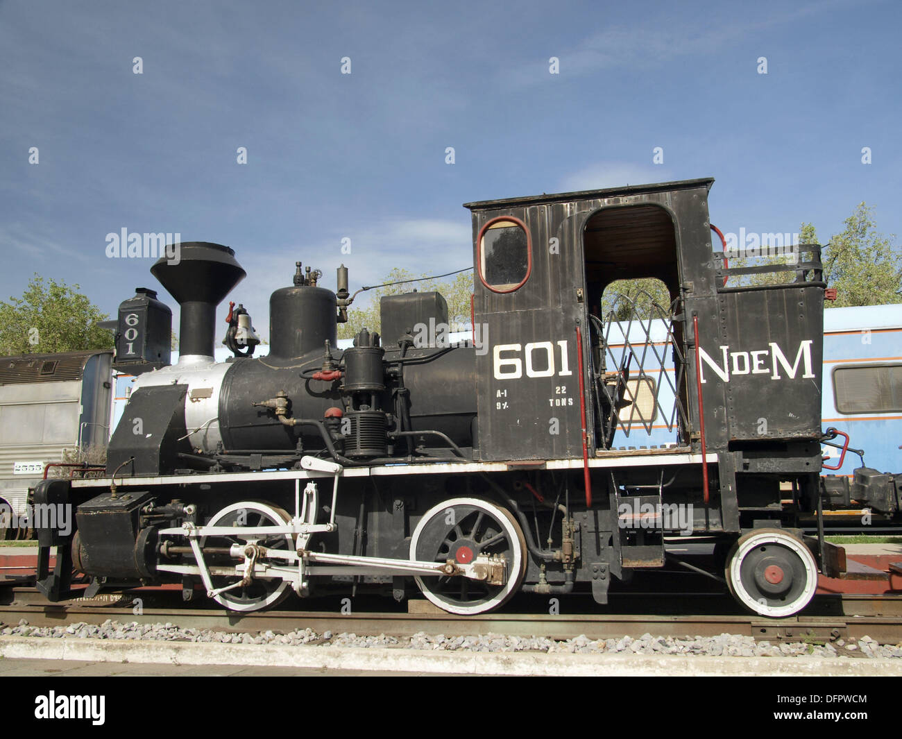 Locomotora de Vapor. Museo del Ferrocarril. Puebla. México. Stock Photo