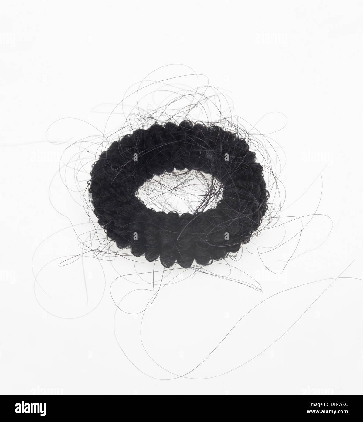 The elastic headband with hair loss Stock Photo