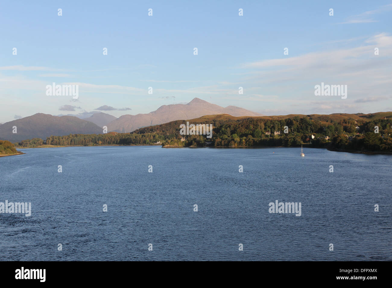 Loch Etive viewed from Connel Bridge Scotland September 2013 Stock ...