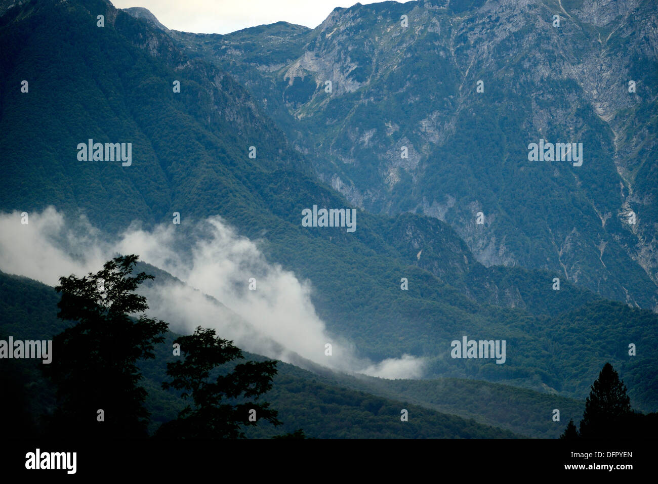 Italian Valcellina Landscape from Andreis Stock Photo