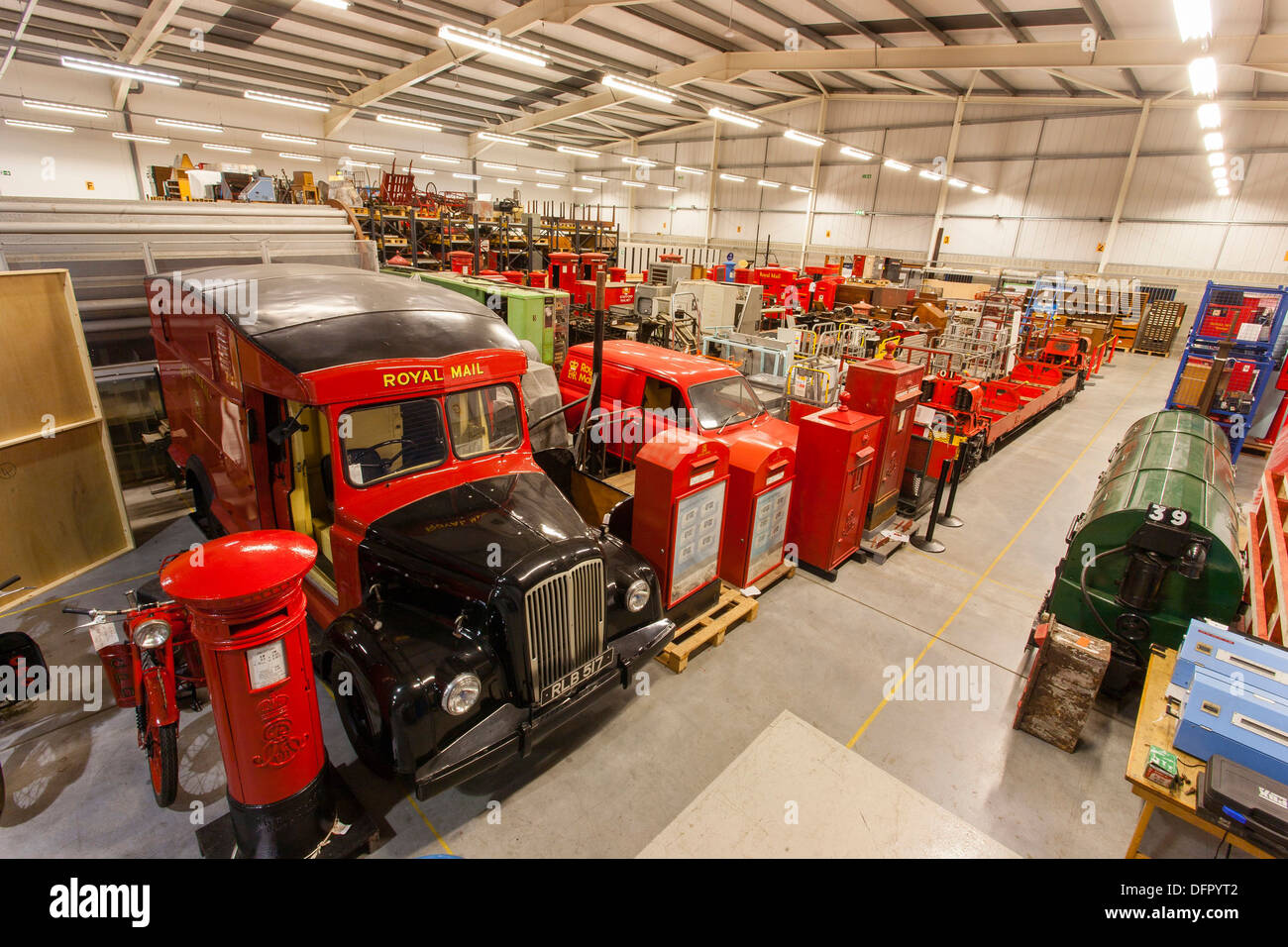 Objects stored at the British Postal Museum Store at Debden. A Morris Commercial LC5 Royal Mail