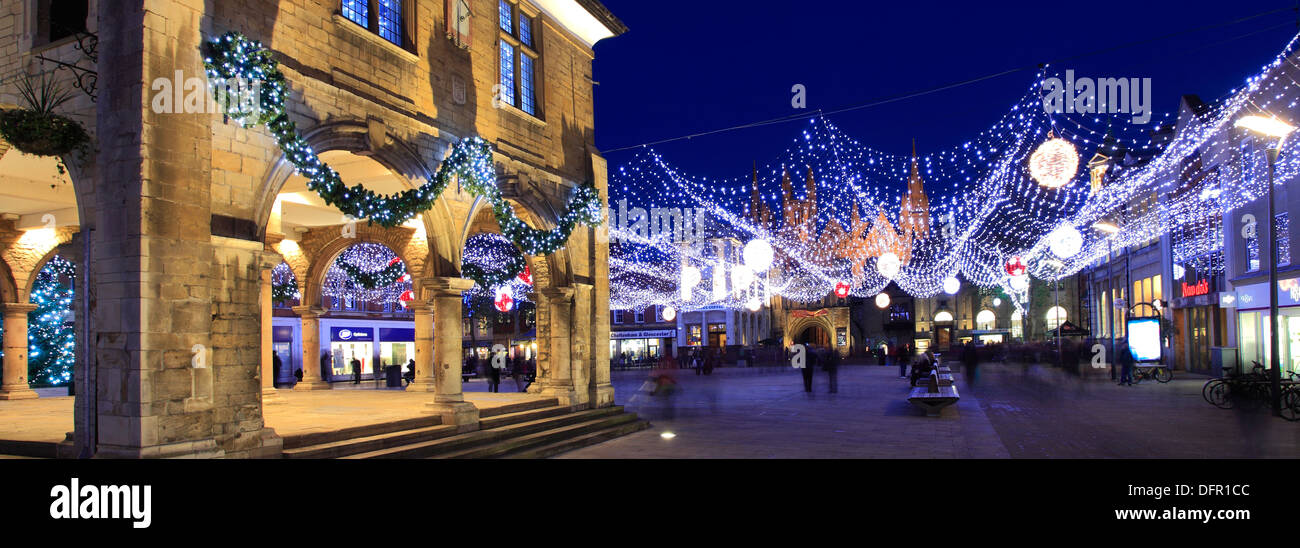 The Christmas lights decorations, the Guildhall, Cathedral Square