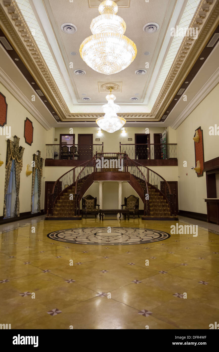 empty banquet hall lobby Stock Photo