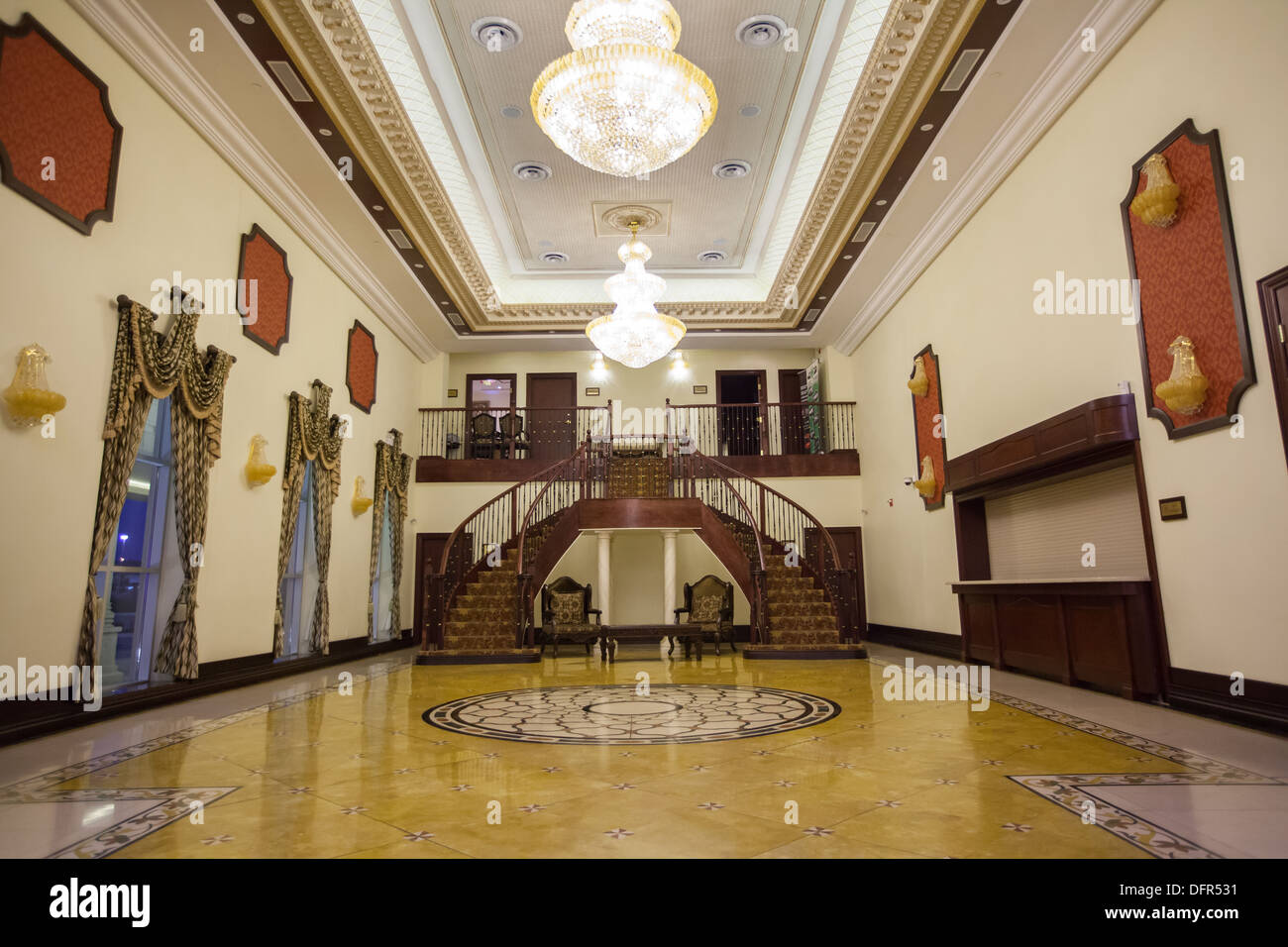 empty lobby banquet hall Stock Photo