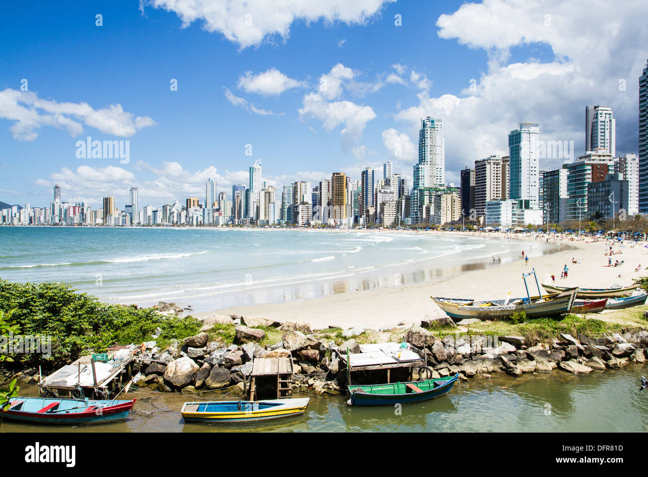 Central Beach. Balneario Camboriu, Santa Catarina, Brazil. Stock Photo