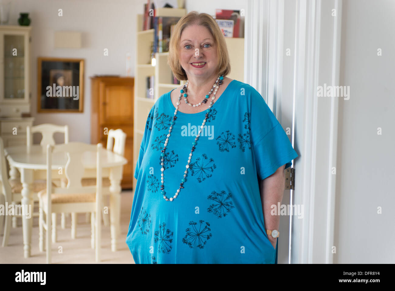 © Pic by Guy Newman. Devon based bestselling author Hilary Mantel CBE at home in Budleigh Salterton, East Devon. Stock Photo