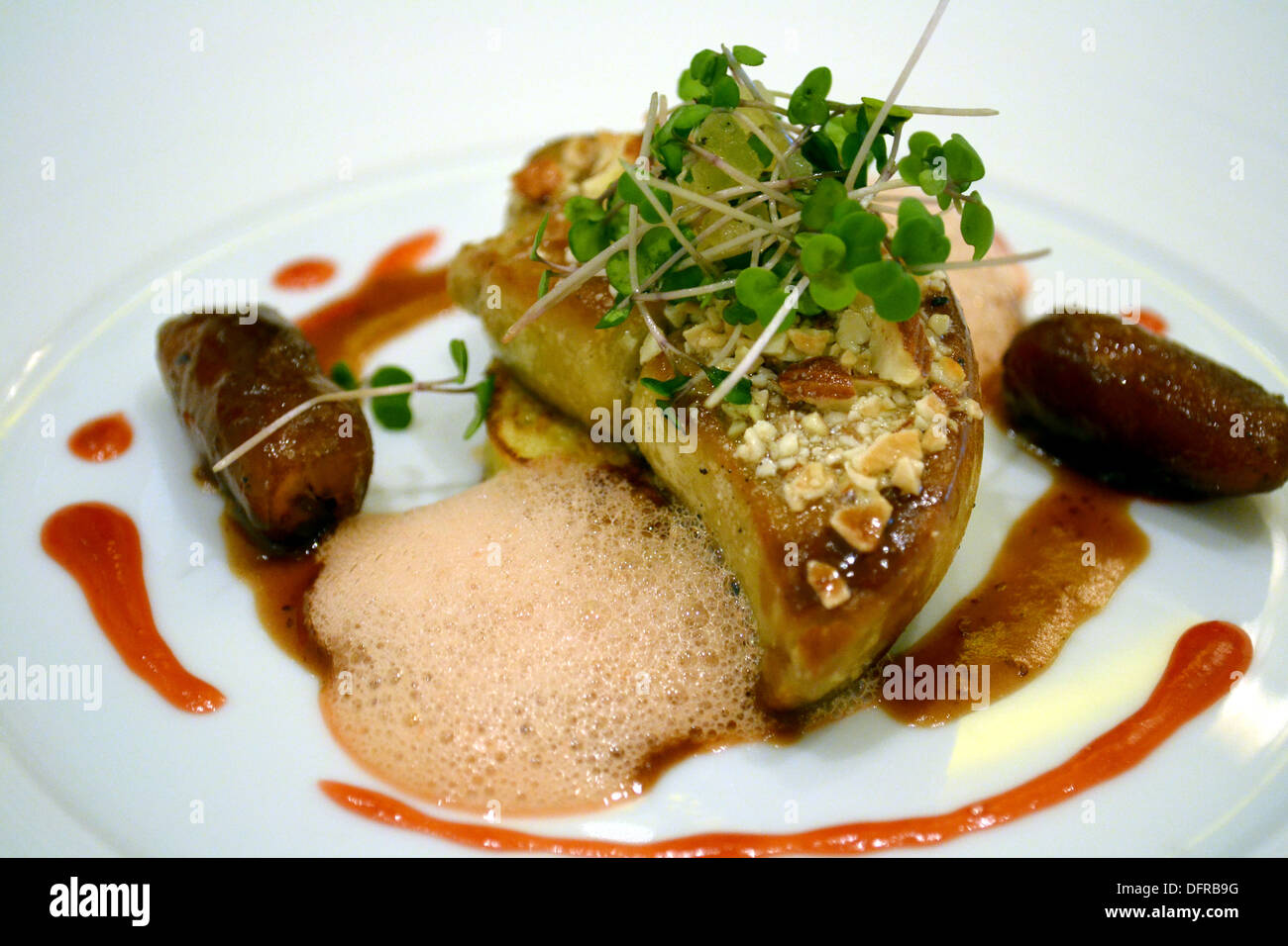 Pan fried Foie Gras (liver) in highclass French restaurant Stock Photo Alamy