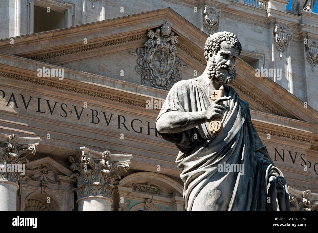 Saint Peter's Statue in Saint Peter's Square. Vatican City. Rome. Italy