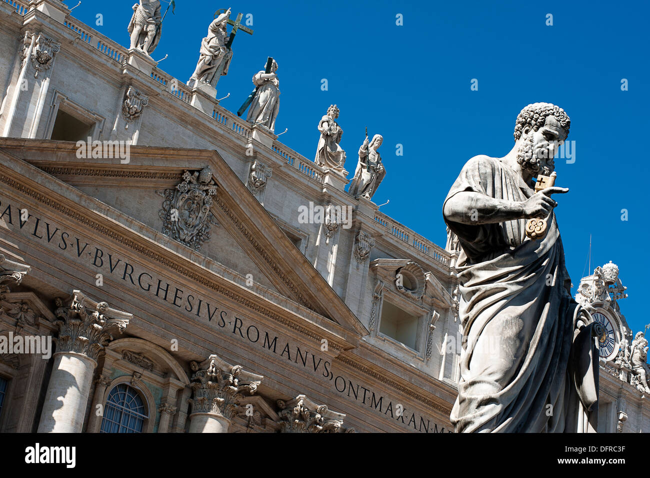 Statues At St Peters Square High Resolution Stock Photography and