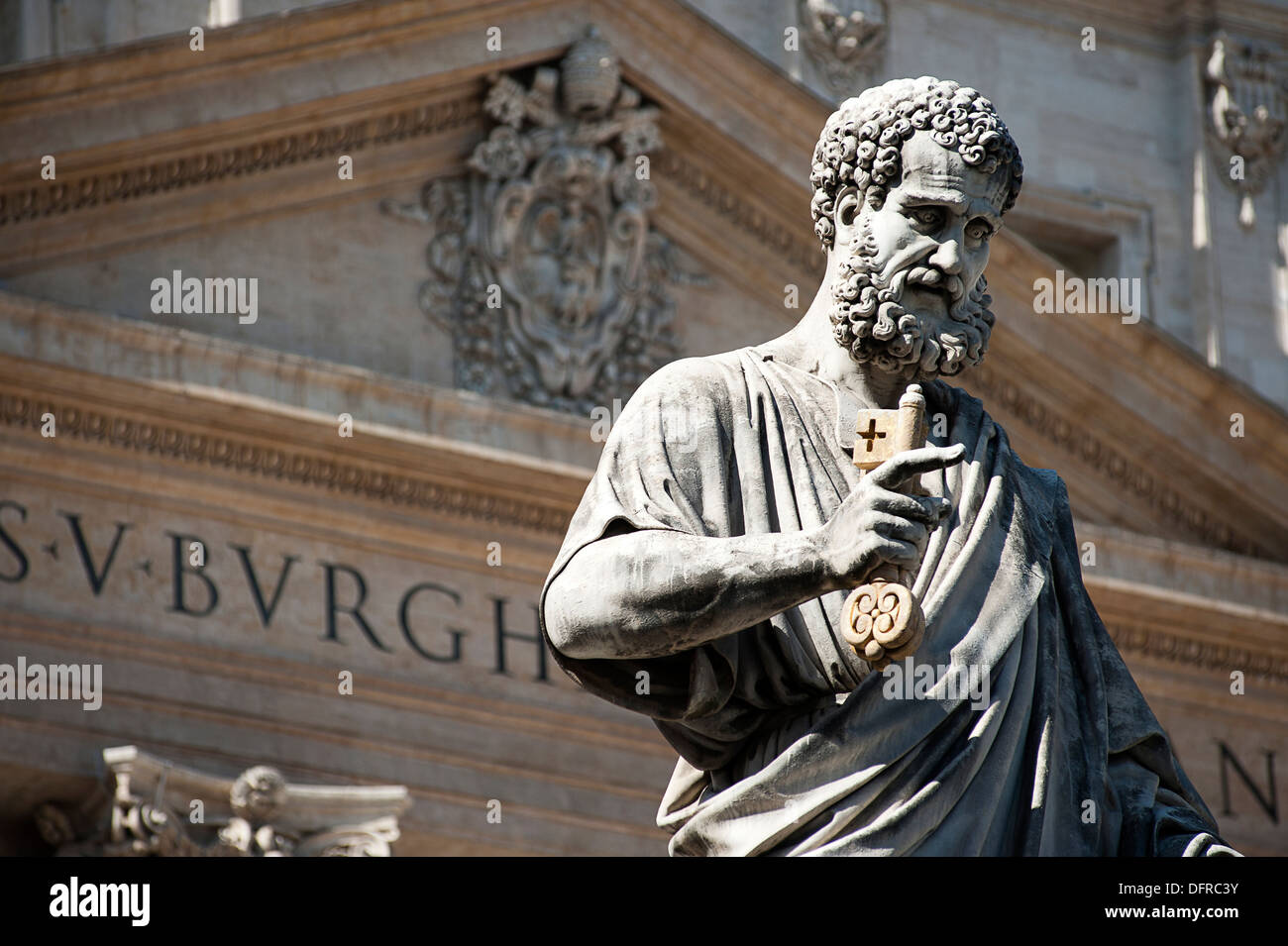 Saint Peter's Statue in Saint Peter's Square. Vatican City. Rome. Italy