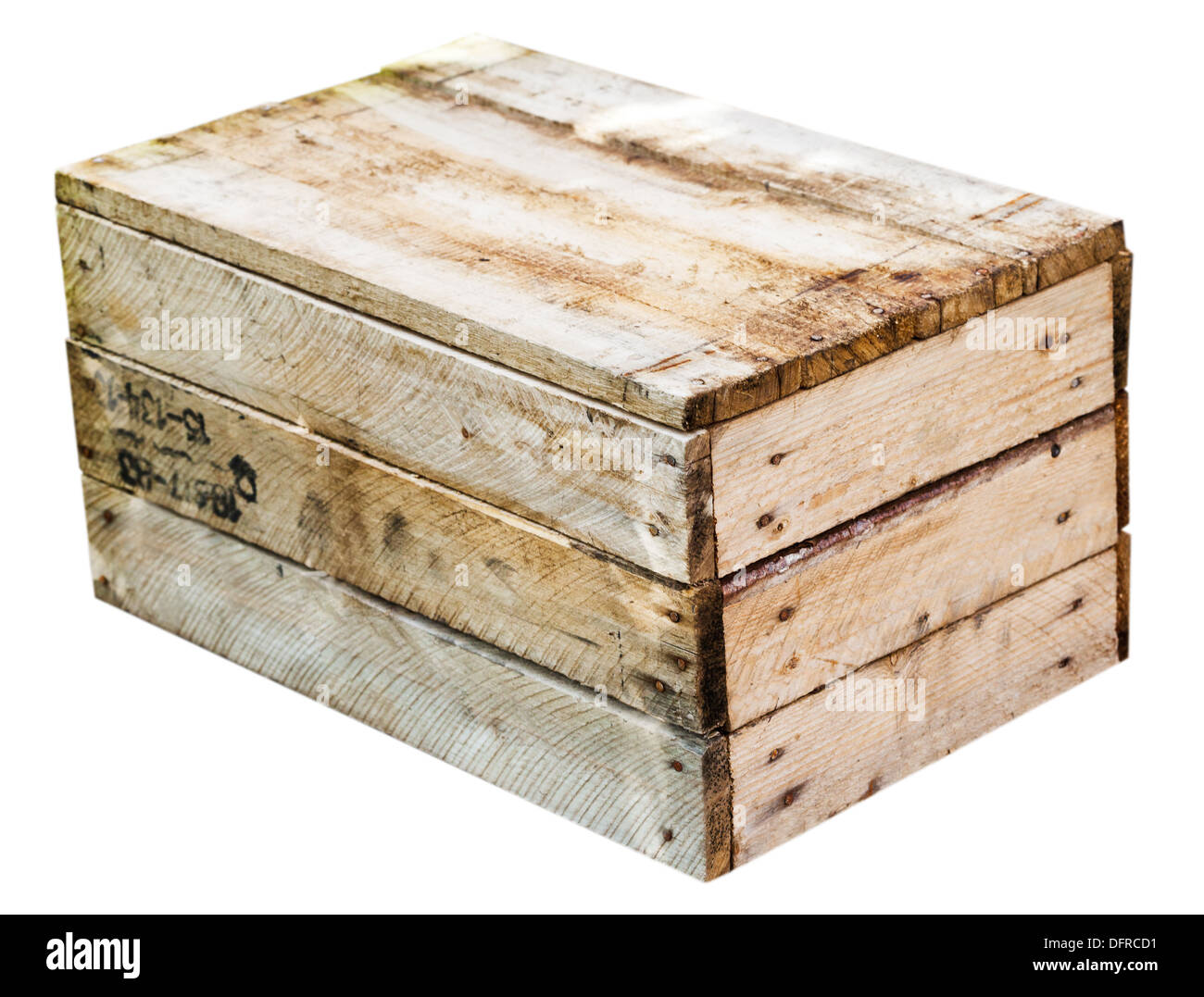 wooden box isolated on white background Stock Photo - Alamy