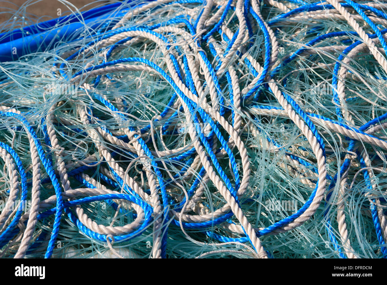 ropes fishing nets Stock Photo