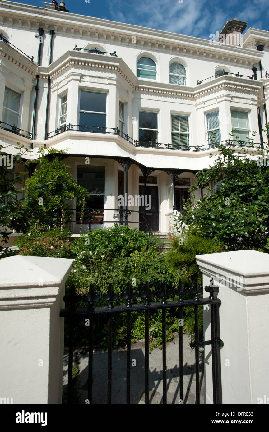 An 1870s terraced house in Brighton England UK Stock Photo