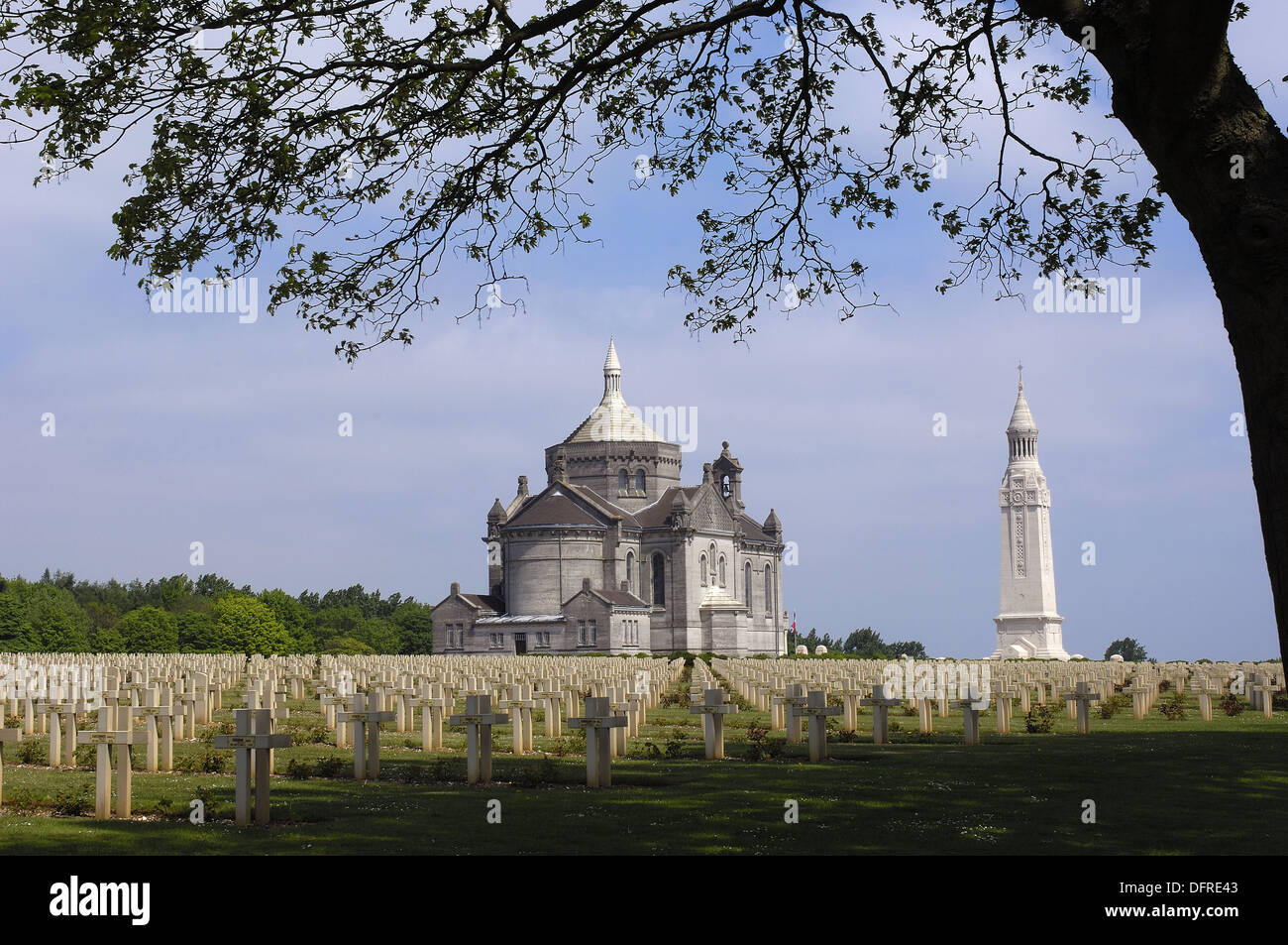 First World War Cemetery and Memorial at Notre Dame de Lorette. Pasde