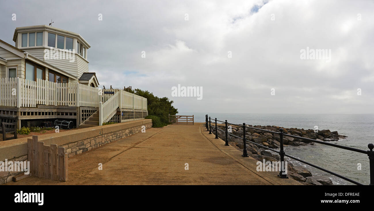 Isle of Wight Steephill Cove and the lighthouse Ventnor Stock Photo Alamy