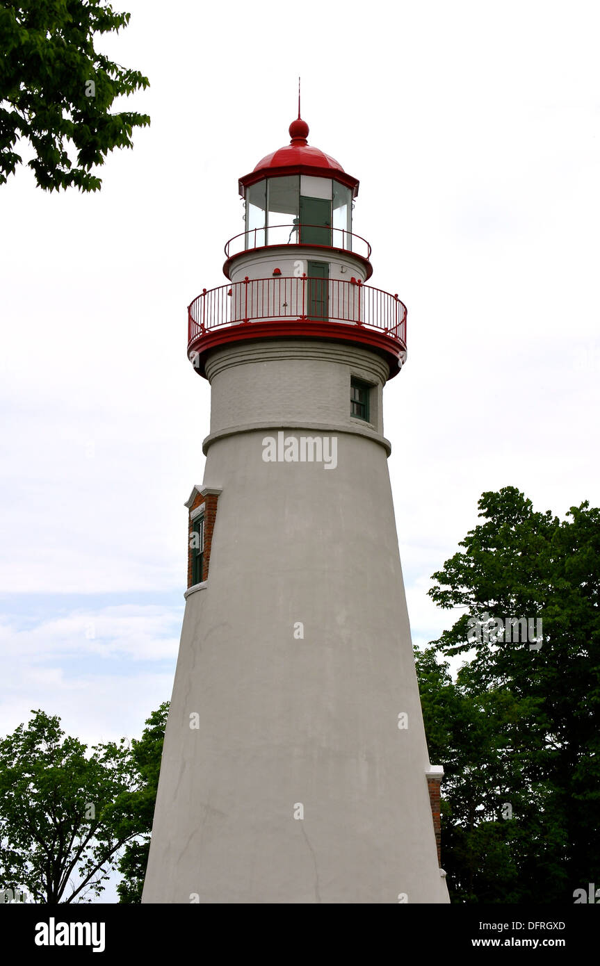 Marblehead Lighthouse on Lake Erie Stock Photo