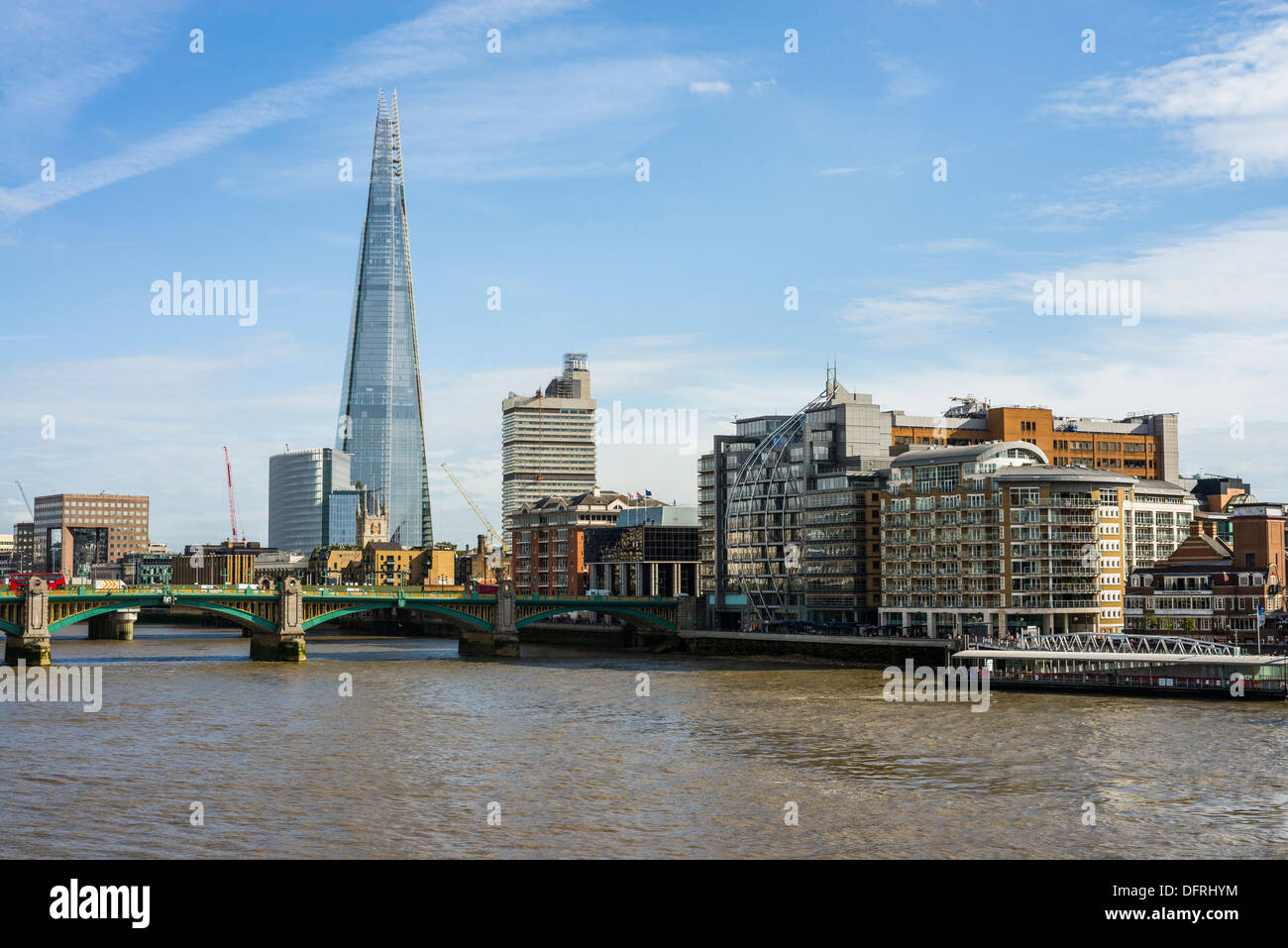 The Shard skyscraper and the River Thames, City of London, UK Stock Photo