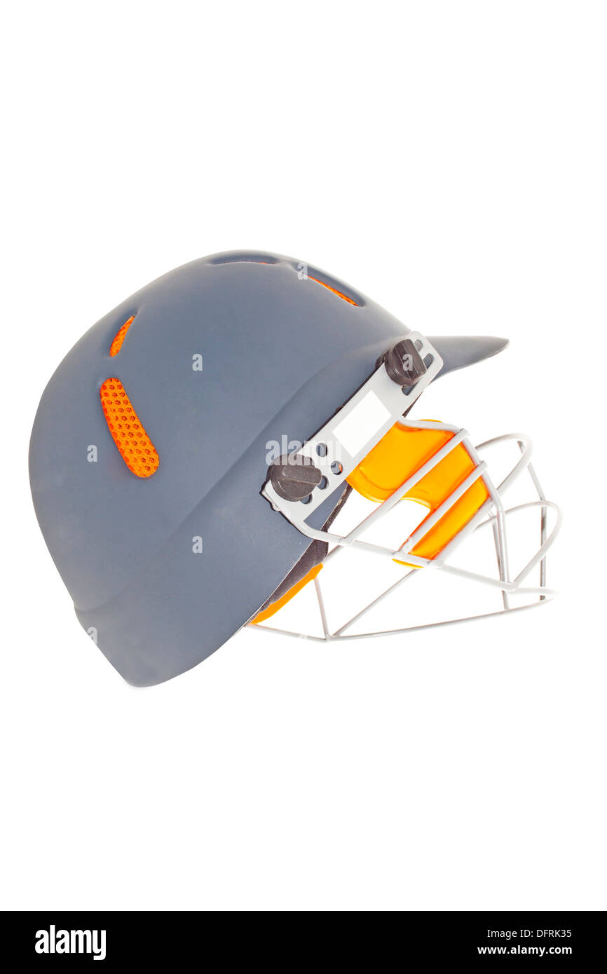 Safety cricket helmet with protective face guard Stock Photo Alamy