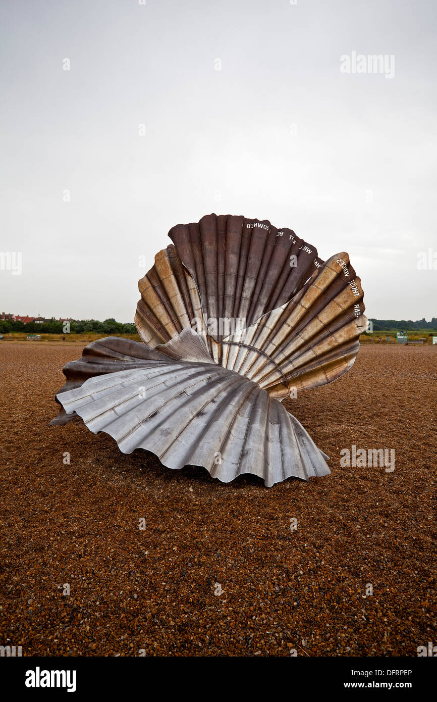 The Scallop sculpture Aldeburgh Suffolk UK Stock Photo