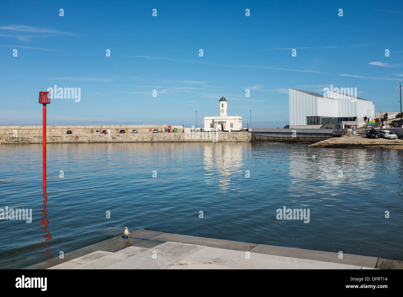 The Harbour Arm & Turner Contemporary Art Gallery, Margate, Kent, UK. Stock Photo