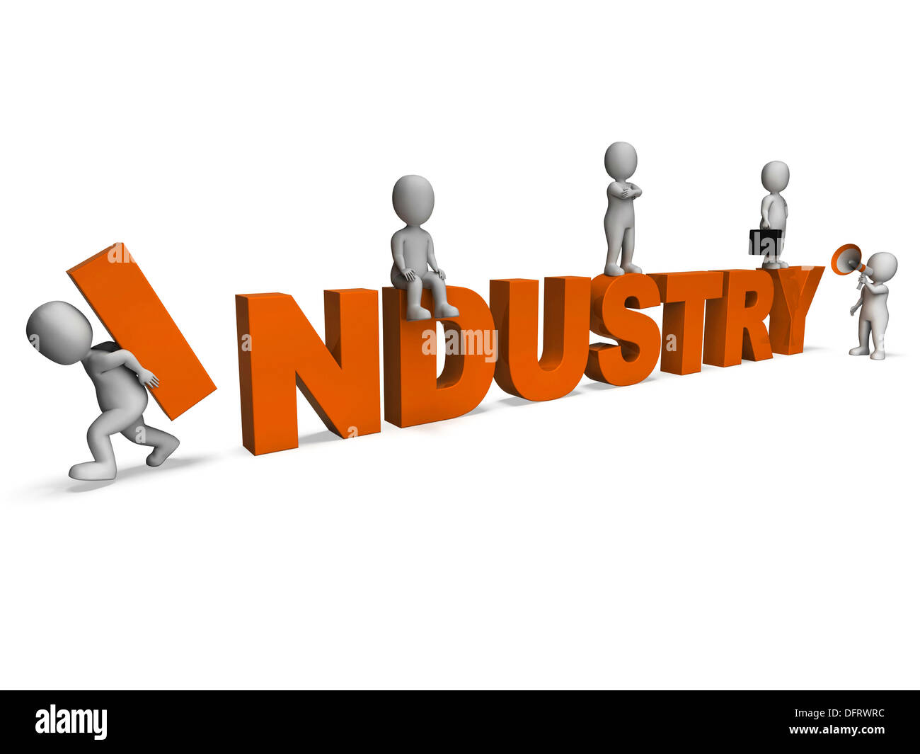 Industry Characters Showing Industrial Workplace Or Manufacturing Stock