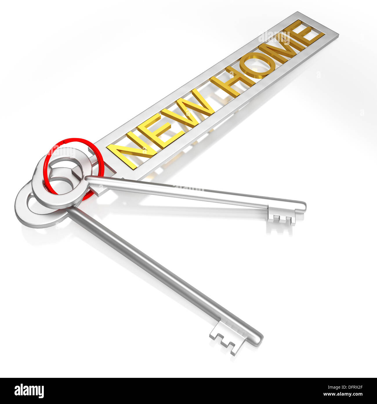 New Home Key Showing Moving To House Stock Photo Alamy