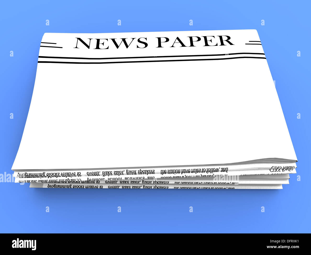 Blank Newspaper With Copy Space Showing News Media Headline Stock Photo ...