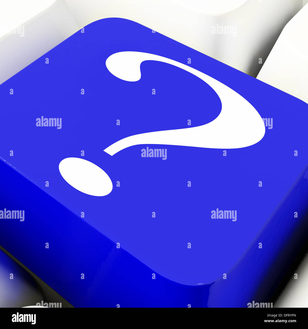 Question Mark Key Showing Help Confused And Doubt Stock Photo Alamy