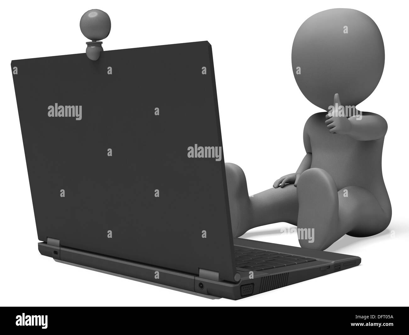 Web Cam Showing Video Online Conferencing And Communicating Stock Photo ...