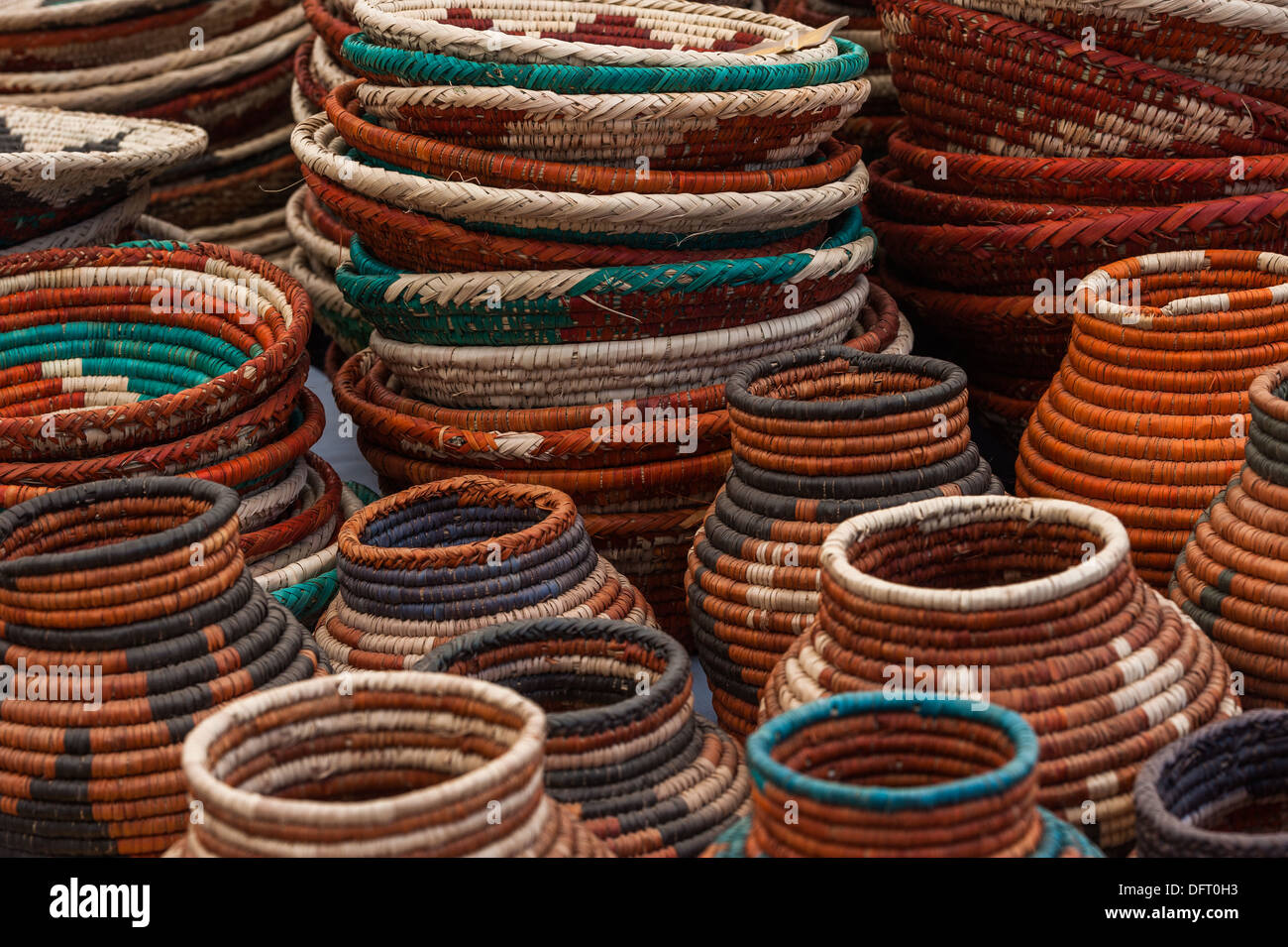 Native American baskets for sale Stock Photo